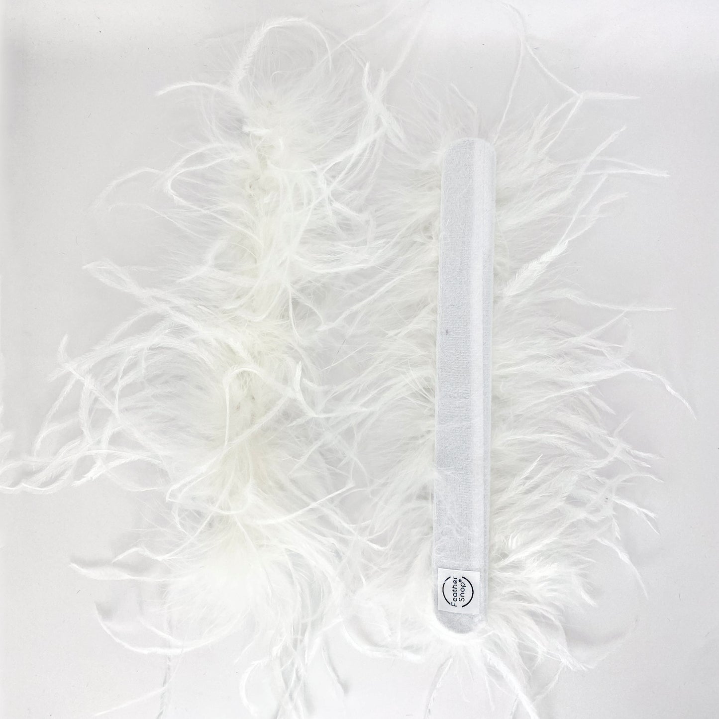 White Ostrich Feather Cuff Bracelet Pair - JUMBO Full Volume