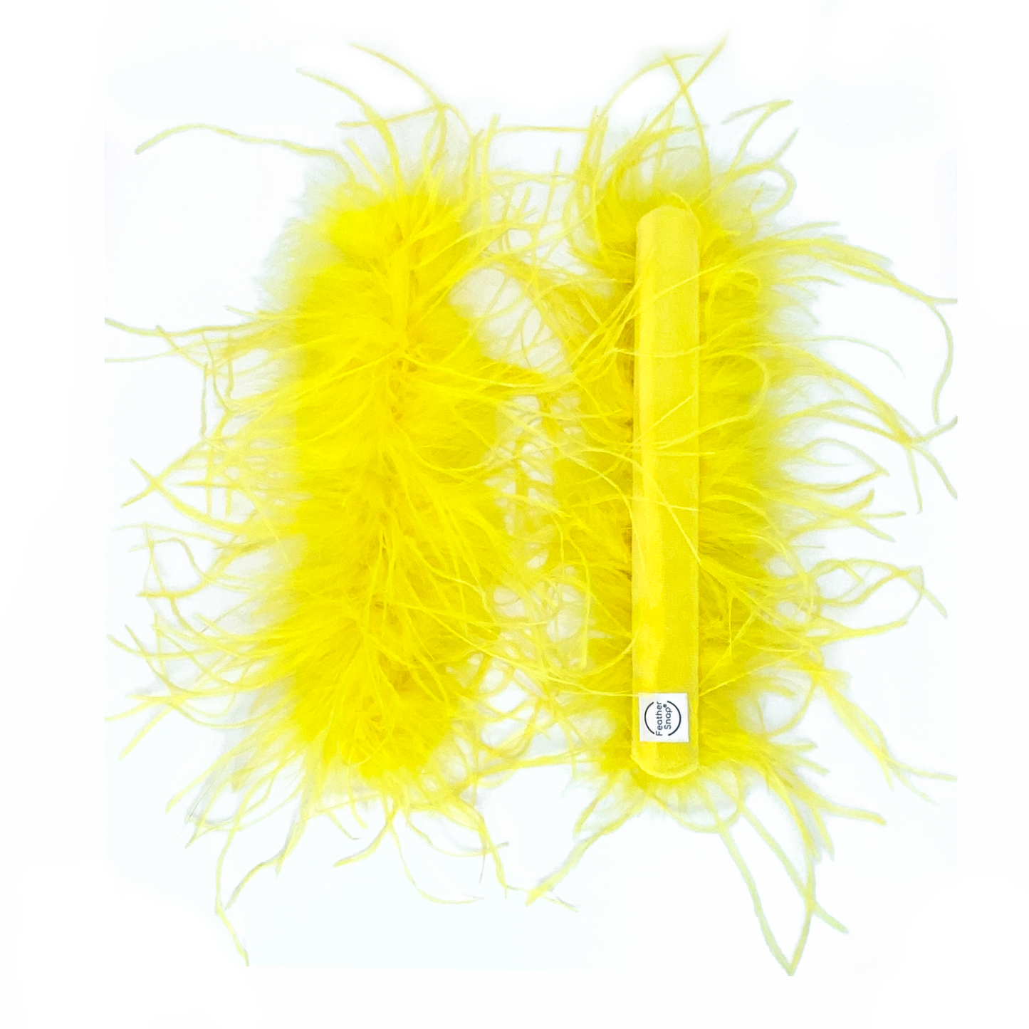 Yellow Ostrich Feather Cuff Bracelet Pair - JUMBO Full Volume