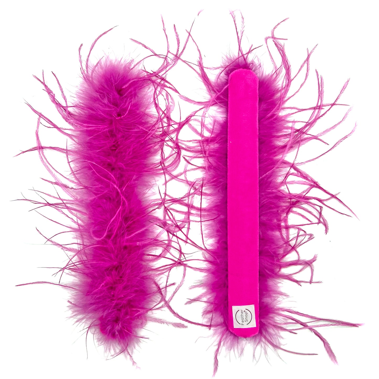 Barbie – Manschettenarmband aus rosa Straußenfedern, Paar, volles Volumen