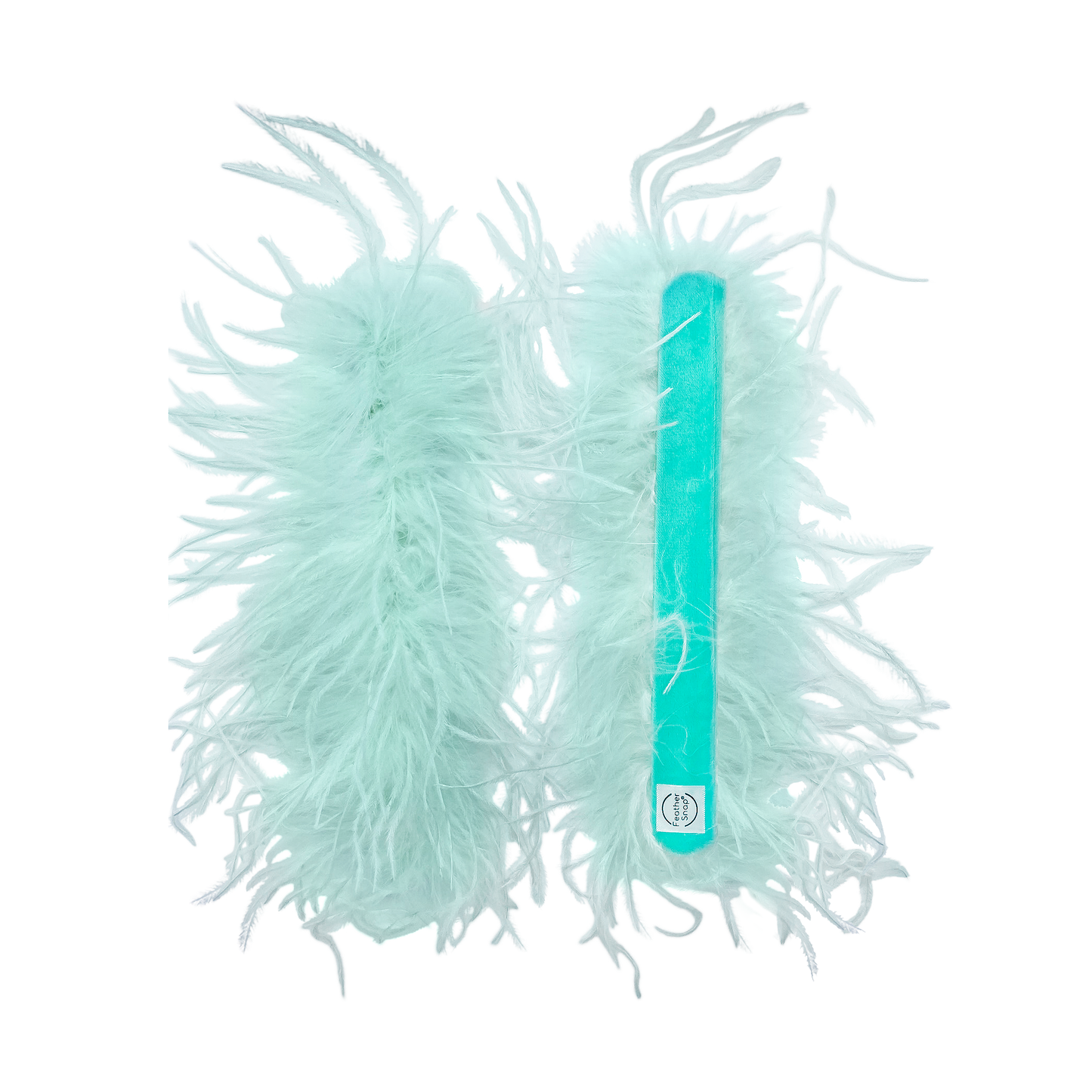 Mint Ostrich Feather Cuff Bracelet Pair - JUMBO Full Volume